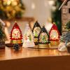 Christmas Decoration Painted Christmas Tree Luminous Wind Lantern Children's Small Gift Santa Claus Decoration Night Light