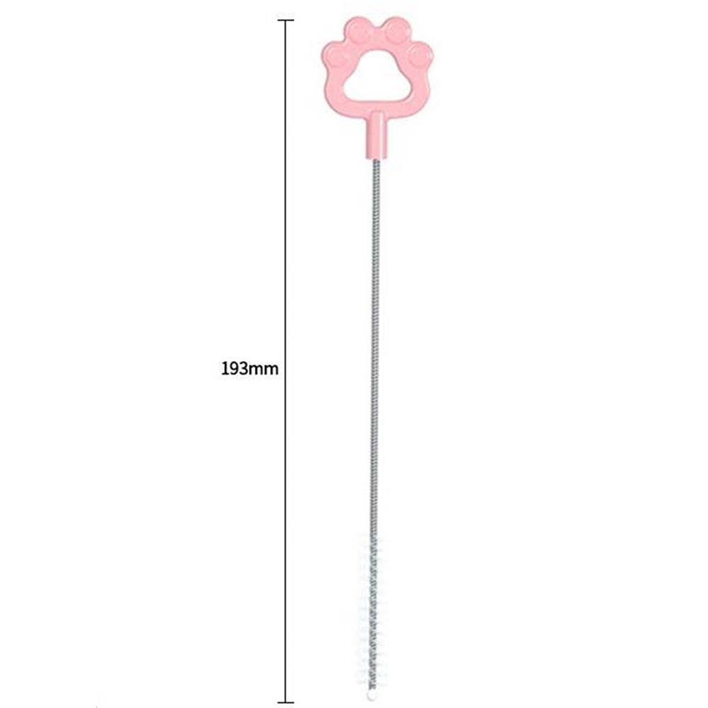 

Cleaning Brush Suction Pipe Brush Deep Into The Seam Bold Long Baby Bottle Brush Suction Tube Brush Anti-scratch розовый