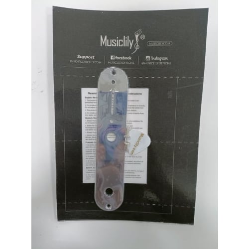 Musiclily Pro 32mm Telecaster Control Plate (Inches Compatible) for TL Electric Guitars, Chrome