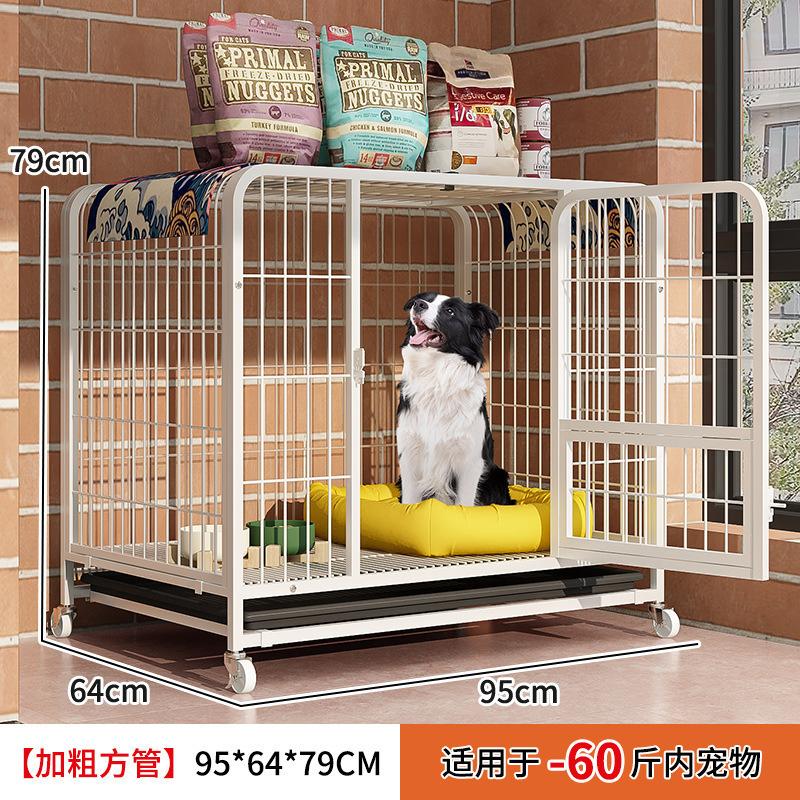 Medium Dog Crate for Labrador Golden Retriever Large Pet Cage with Removable Tray Portable Indoor Outdoor Dog House Kennel