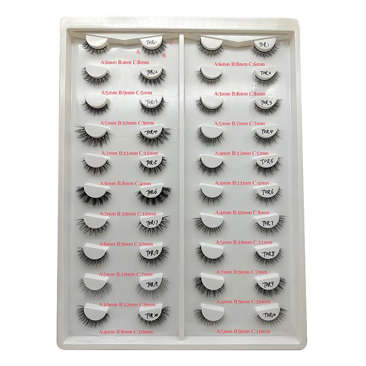 Private Label False Lashes 10 Pairs 3d Faux Eyelashes Natural Styles Makeup Mink Eyelash