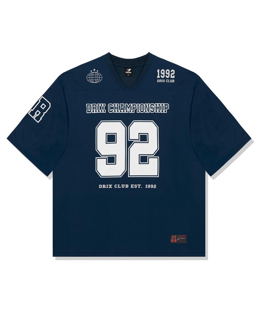 DRIX Rugby Oversized Mesh Jersey Half Sleeve_Navy