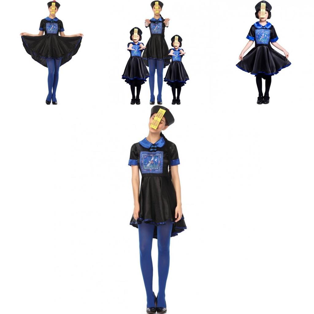 Elegant S-xl Halloween Girl Zombie Costume For Adults And Kids With Stylish Design