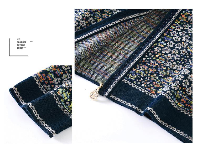 Women's Autumn Knit Cardigan for Middle-aged and Elderly 