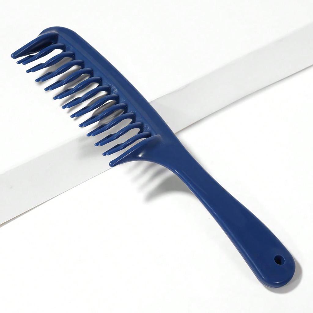 1pcs Double Row Tooth Massage Comb, Plastic Smooth Hair Comb, Dual Use Hairdressing Tool For Dry And Wet Hair, Non Damaging Hair Styling Comb
