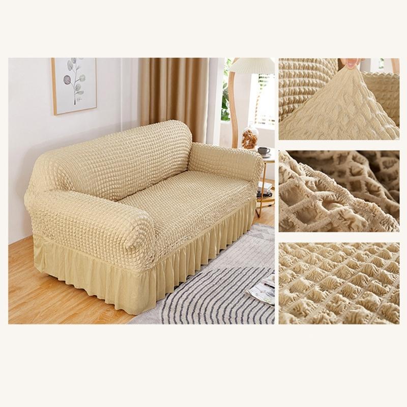 Plaids Seersuckers Sofa Cover for Living Room Stretch Sofa Slipcover for Home Armchair Cover 3 Seats Corner Couch Cover