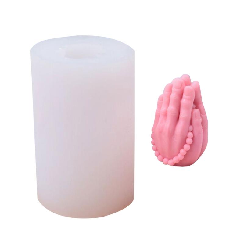 

Silicone Candle Mold Buddha Beads Prayer Gesture for Homemade Praying Beads Candle and Sweets Easy to Clean