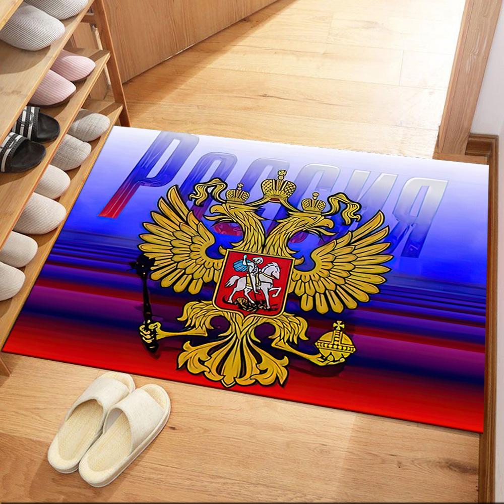 Red-style Russian Emblem Square rugs are a great choice for living rooms, bedrooms, home décor, and as gifts.