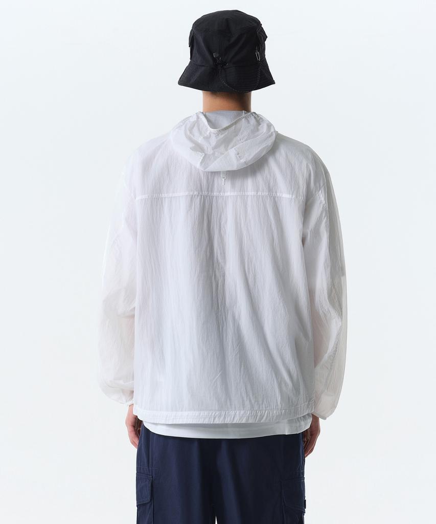 Musinsa Standard [City Leisure] Lightweight Packable Windbreaker Jacket [White]