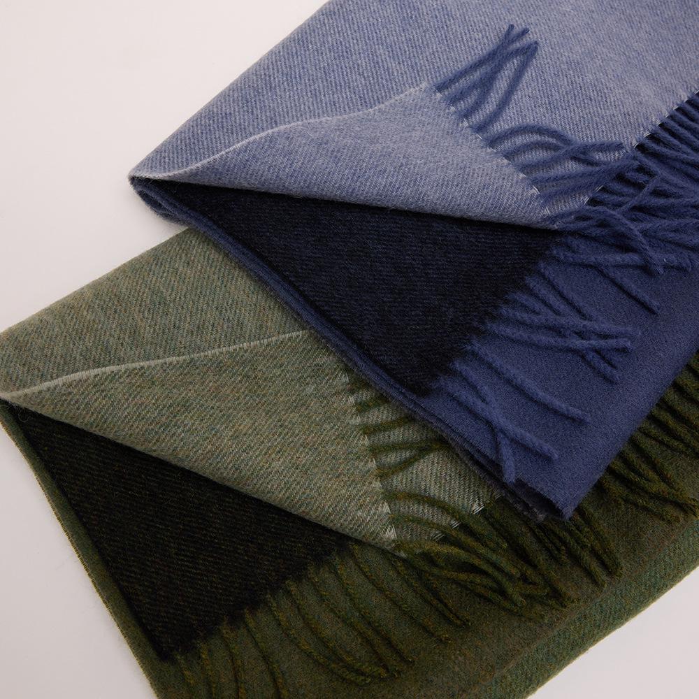 2025 Herren- & Damen-Verlaufwollschal - Vielseitiges, warmes 100% Reine Wolle Tuch