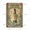 Vintage Jim Beam  Bulmers Whisky Tin Sign  Retro Metal Plaque for Home Club Irish Bar Wall Decor  Decorative Wall Plate for Home