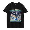 Italian Brainrot Funny Meme T Shirt Men Women Tralalero Tralala Tung Tung Tung Sahur Bombardiro Crocodilo Brr Brr Cappuccino Tee