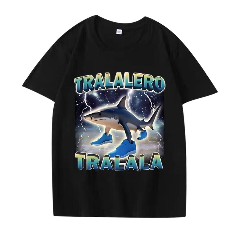 Italian Brainrot Funny Meme T Shirt Men Women Tralalero Tralala Tung Tung Tung Sahur Bombardiro Crocodilo Brr Brr Cappuccino Tee
