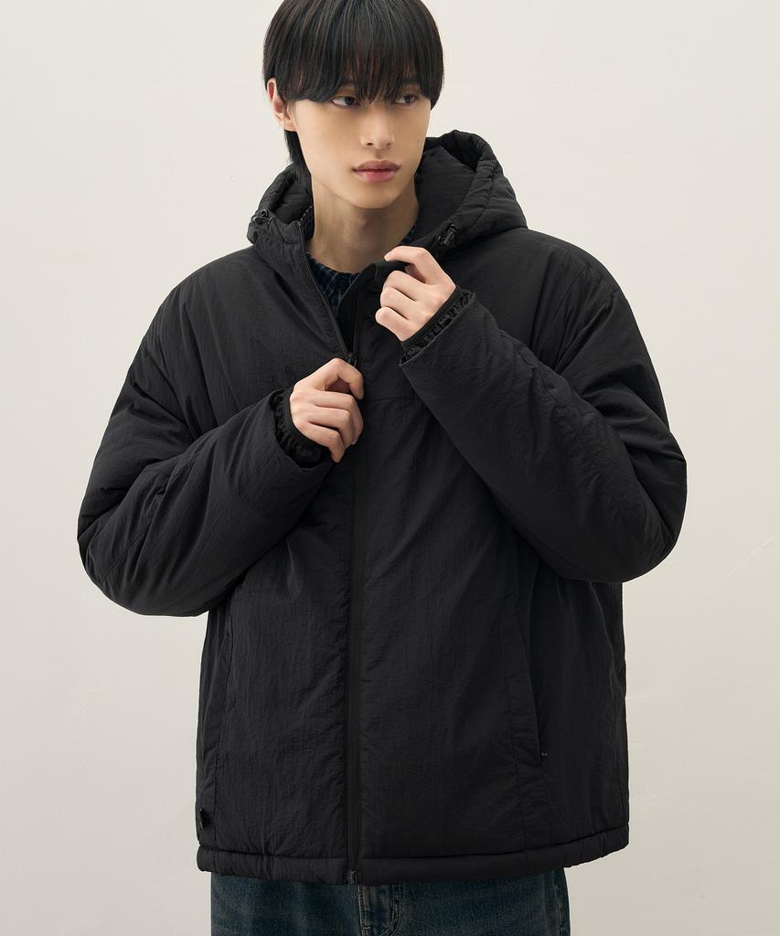 Draw Fit Light Thin Down Padded Jacket [Black]