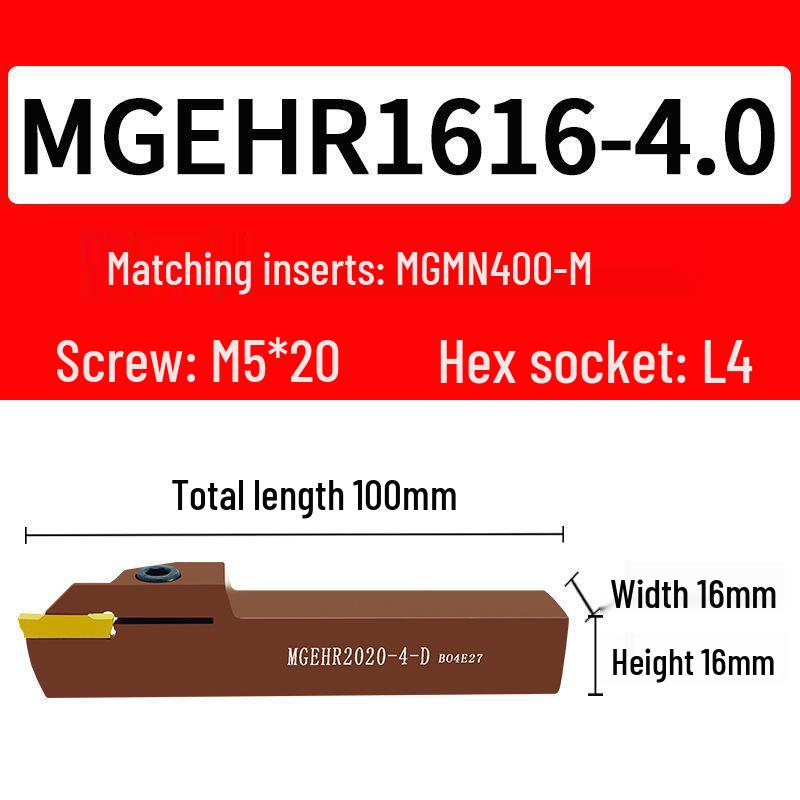 Shockproof Spring Steel CNC Tool Holder - MGEHR2020 Series Grooving Tool