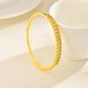 Luxury Zirconia Bangle, Gold Plated CZ Statement Wrist Bracelets for Women, Valentine's Day Wedding Birthday