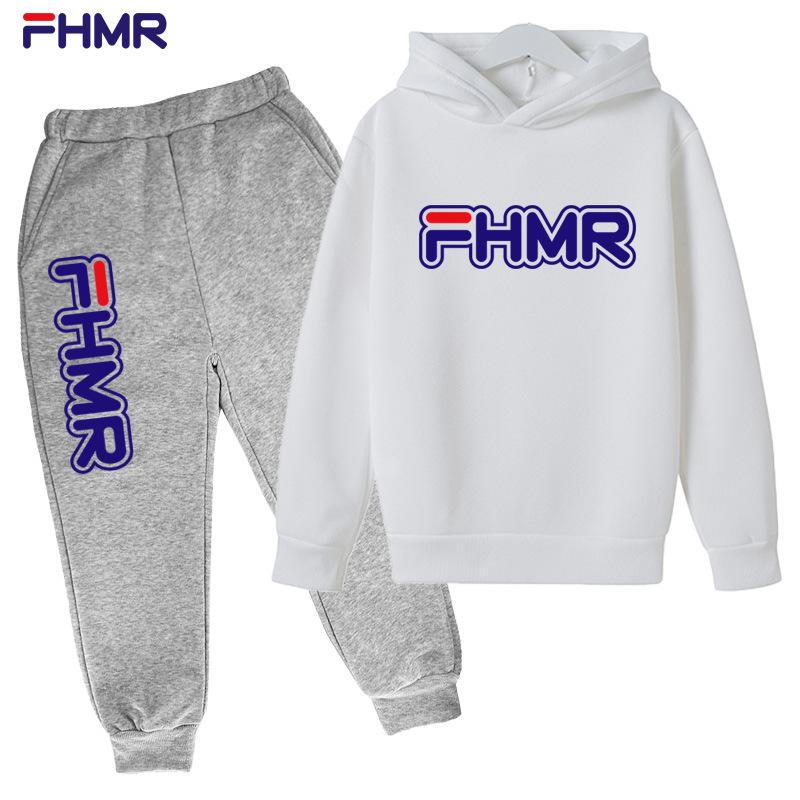 

Детский комплект спортивной одежды со свитером FHMR, новая весенняя одежда, комплект из двух предметов с длинными рукавами для детей 3–16 лет 160cm