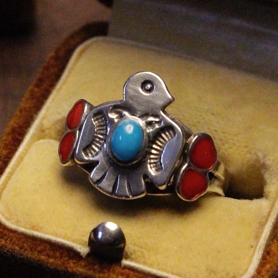 Koos Turquoise Thunderbird Ring 6 (B Type)