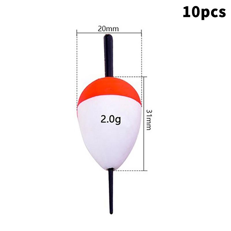 10Pcs Eva Luminous Fishing Night Float Light Stick Foam Plastic Bobber Sea Rock Fishing Striking Floats 1/2/3/5/10G
