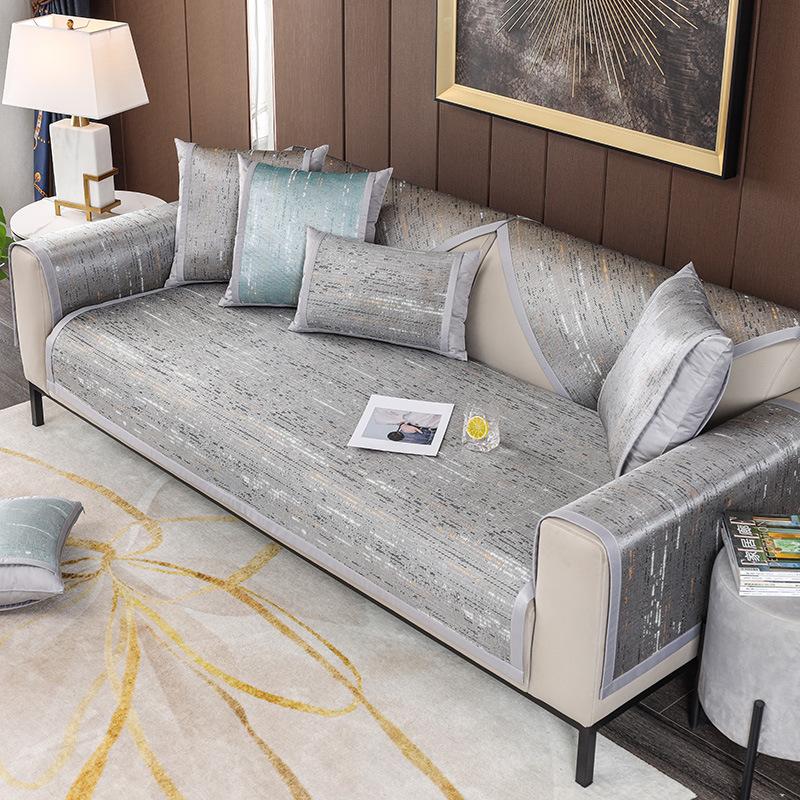 Sofa Cushion Summer New Chinese-Style Washed Ice Silk Sofa Cover Non-Slip Solid Wood Seat Cushion Summer Mat Cushion