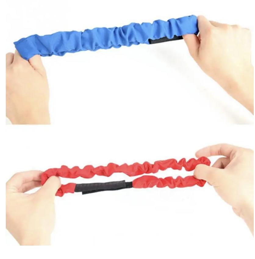 2-person 3-Foot Team Game Elastic Push Rod Multi Person Outdoor Sport Toy Foot Binding Rope Prop Game Elastic Band Collaboration