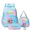 3Pcs/Sets Mochila Backpack Colorful Schoolbag Pencil Case Lunch Bag for Students School Bags Pen Bags