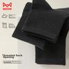 MiiOW Men's Cotton Short Socks, Autumn And Winter Deodorant Breathable Anti-Pilling Black Sports Mid-Calf Socks