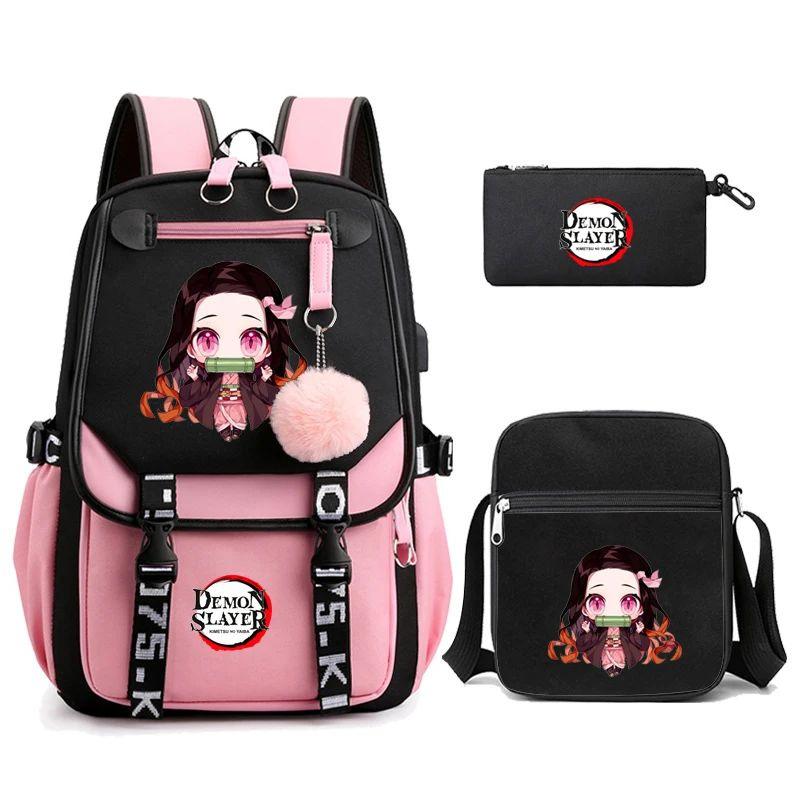 Super Printed Usb Teen Student School Bag Men'S And Women'S Casual Webbing Flip Backpack