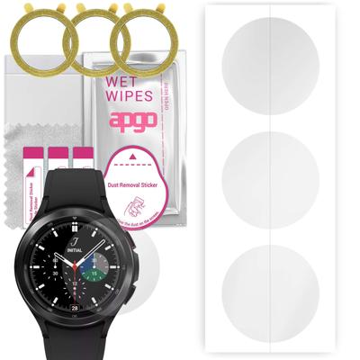 3x apgo Υδρογέλης Προστατευτικό Οθόνης για Samsung Galaxy Watch4 Classic 46mm, Φιλμ Υδρογέλης, με στρώμα τοποθέτησης εύκολη εγκατάσταση