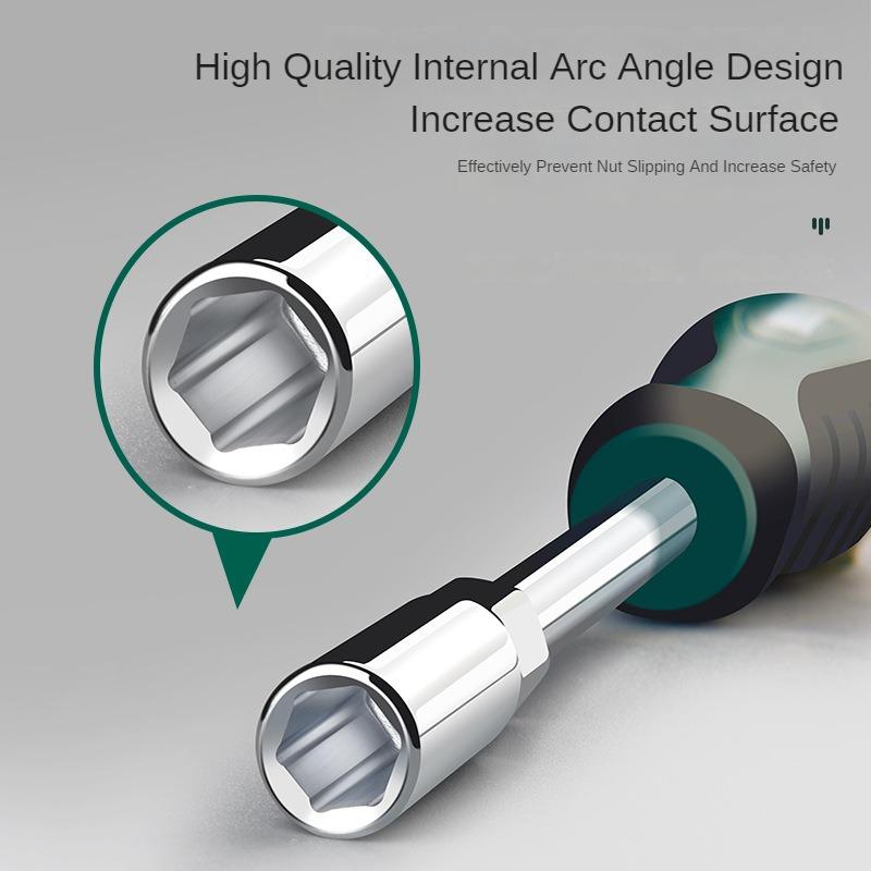 Screwdriver Socket Wrench Set M5 M4 External Hex Screwdriver  Hexagonal Nut Key Extend Driver 5.5 8 10 13 14 7mm Hand Tool