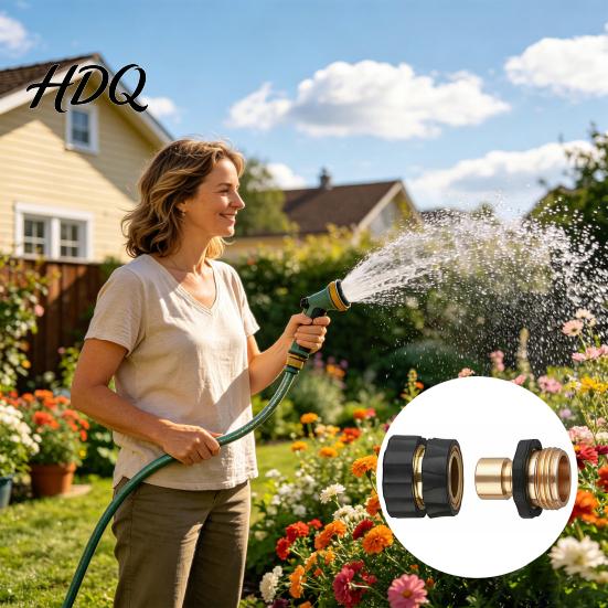 Quick Connect Garden Hose Connector Fittings Release 3/4 Inch Leakproof Water Adapter Universal Fittings for Irrigation Adapter