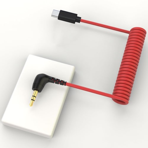 Sqrmueki USB-C to 3.5mm TRS Microphone Cable for External Microphones, SC7 Type, Compatible with Rode, Movo, Comica, and Deity, iPhone 15/16, Galaxy,