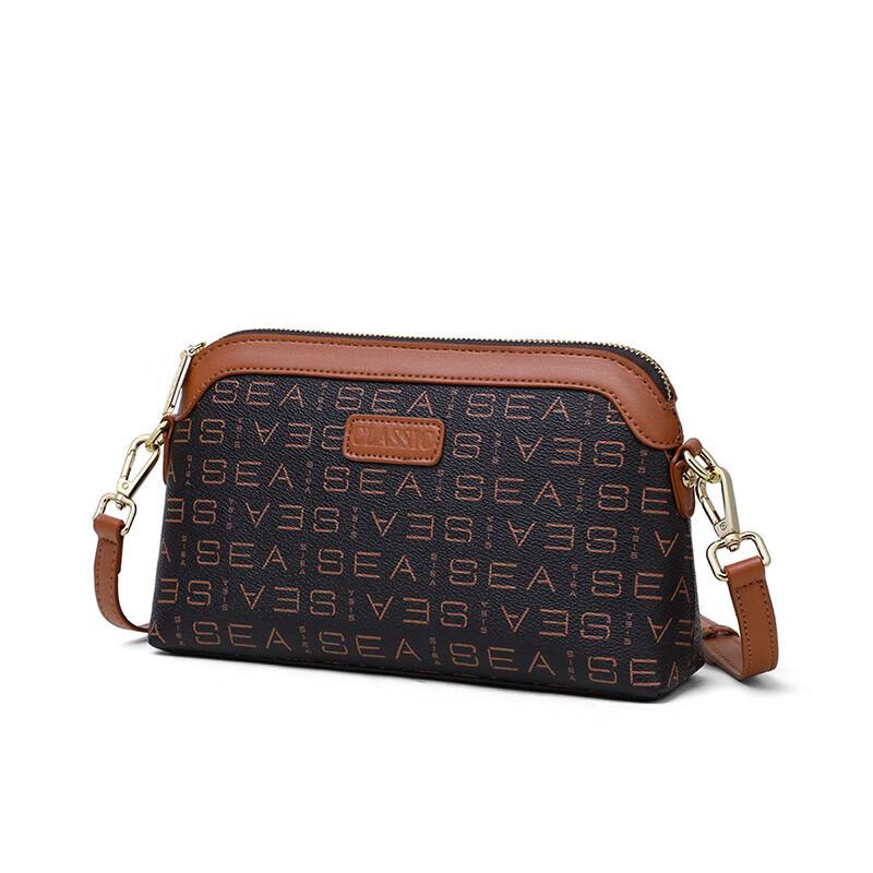 

Модная сумка через плечо, маленькая квадратная сумка, многофункциональная сумка через плечо для пожилых людей, женская сумка коричневый