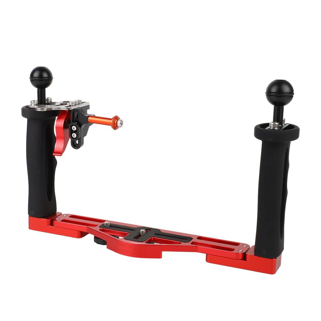 Dual Handle Camera Diving Rig Adjustable Handheld Underwater Tray Stabilizer Rig with Shutter Release Lever for DSLR