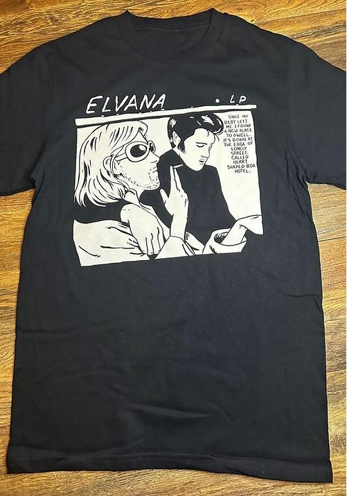 1Nirvana Elvana Icons T-Shirt Black Size S-5XL Reprint Unisex T-Shirt
