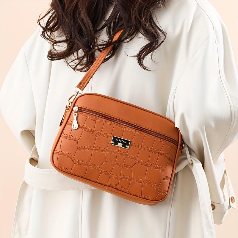 Borsa a tracolla da donna grande con tracolla regolabile - Borsa a mano leggera ed elegante adatta per viaggi, uso quotidiano