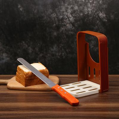 Supporto Taglia Pane Tostato, Strumento da Taglio Pieghevole in Plastica, Stampo Taglia Sandwich, Rastrelliera Taglia Pagnotta, Strumento per la Cottura, Gadget da Cucina
