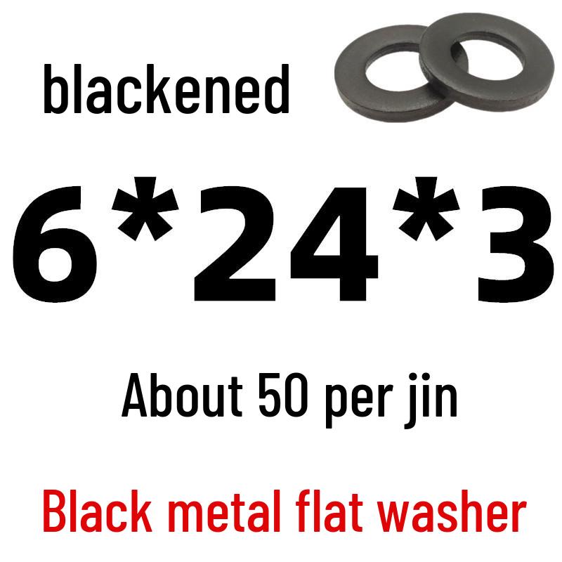 Thickened Black Iron Flat Washer for Screws, Non-standard Round Design