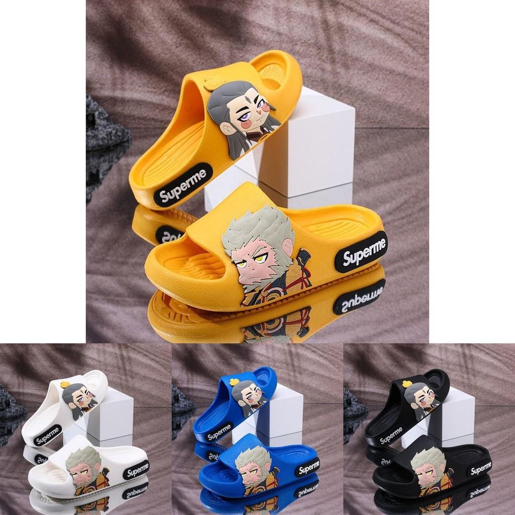 Boys Cartoon Versatile Slippers With Breathable Eva Material Ideal For Indoor And Wear Outdoor