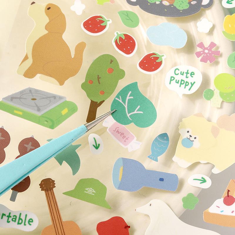 Scenery Sticker: Doudou Life Log Decorative Elements for Journals and Collages