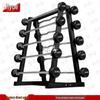 Fixed Rubber-Coated Barbell Set