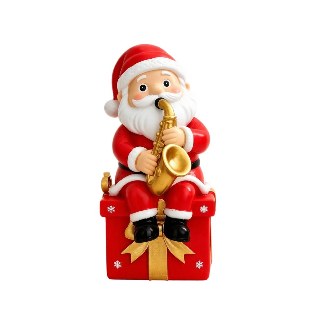 Musical Resin Figurine, Collectible Christmas Home Decor Tabletop Ornament