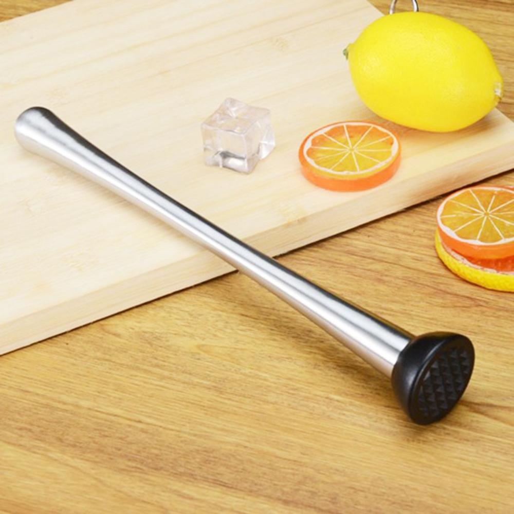 Home Mojito Drink Long DIY Stainless Steel Masher Juice Stirrer Ice Crusher Cocktail Muddler