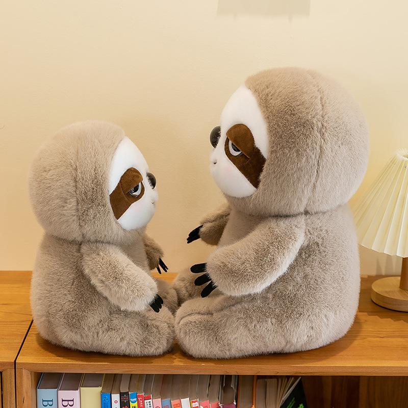 Niedliches Faultier-Plüschtier mit Blitz, Kindergeburtstagsgeschenk, niedliches Haustier, Heimschmuck, Büro-Puppe