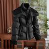 Winter Jacket Coat Female Parkas Fashion Lamb Wool Double Collar Short Belt Warm Down Cotton Jacket Women Outerwear Top