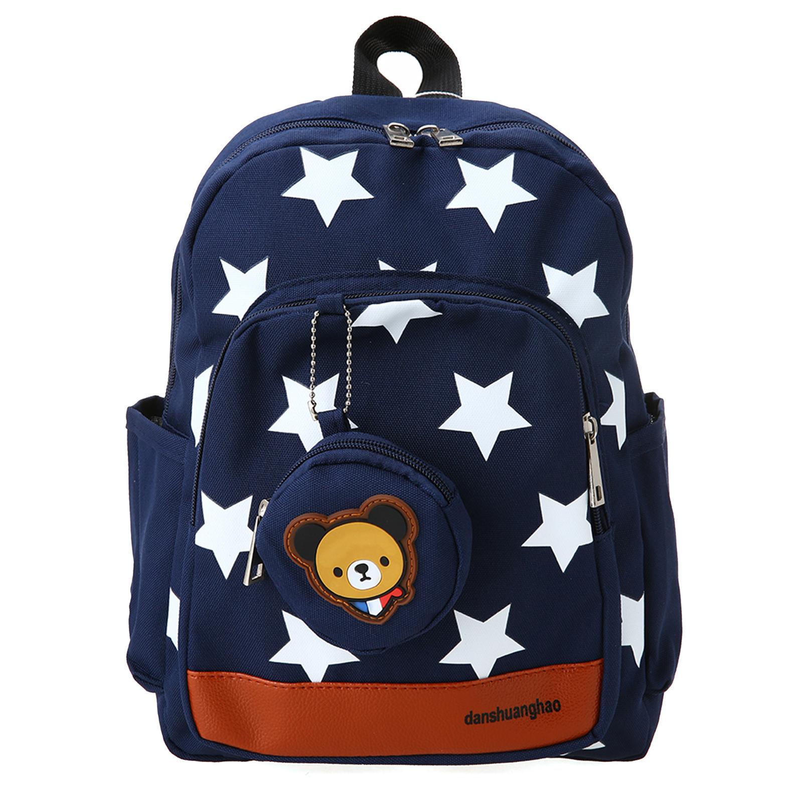 Buy Kids School Bags Canvas Cute Star Pattern Travel Backpack