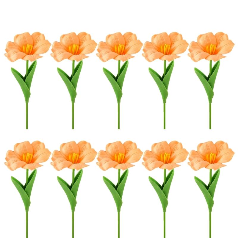10Pcs Artificial Flower Bouquets Simulation Flowers Bouquets Arrangement for Wedding Party Home Garden Decoration