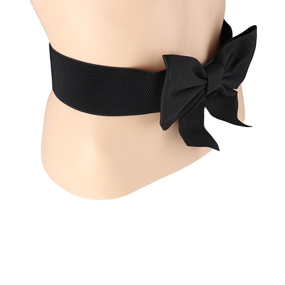 Adjustable Wide Side Elastic For Girls Korean Belt Women Waistbands Dress Decoration Large Bow