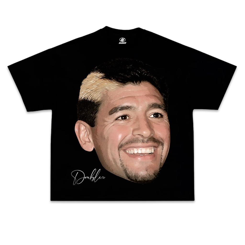 Maradona Big Face Print Men T-shirts Oversized Y2k Casual Cotton Street Hip Hop Short Sleeve Male Top Breathable Comfort Clothes