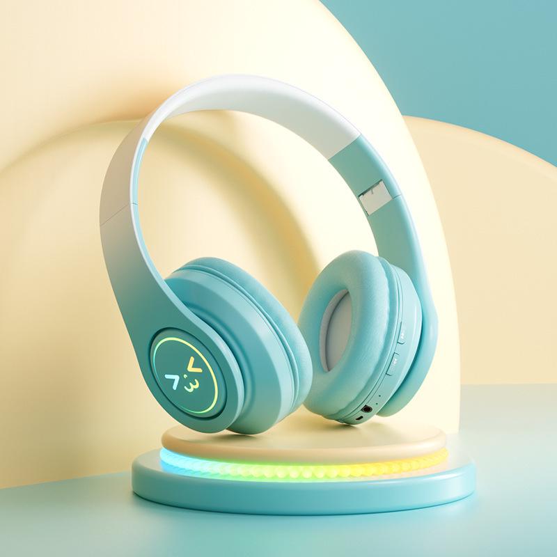 New B39pro Gradient Bluetooth Over-Ear Wireless Gaming Headset, Foldable Design